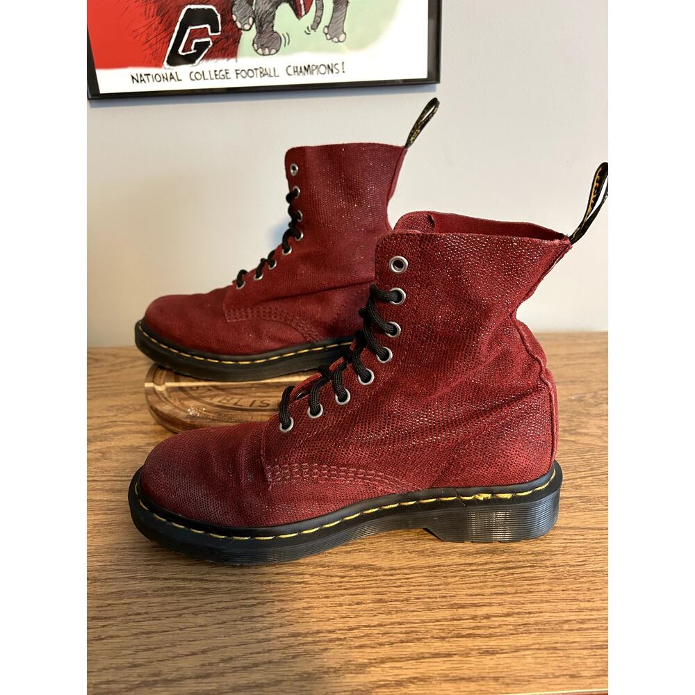 Dr Martens Deep Red Crystal Beaded size 7/EU 38 - Picture 2 of 7